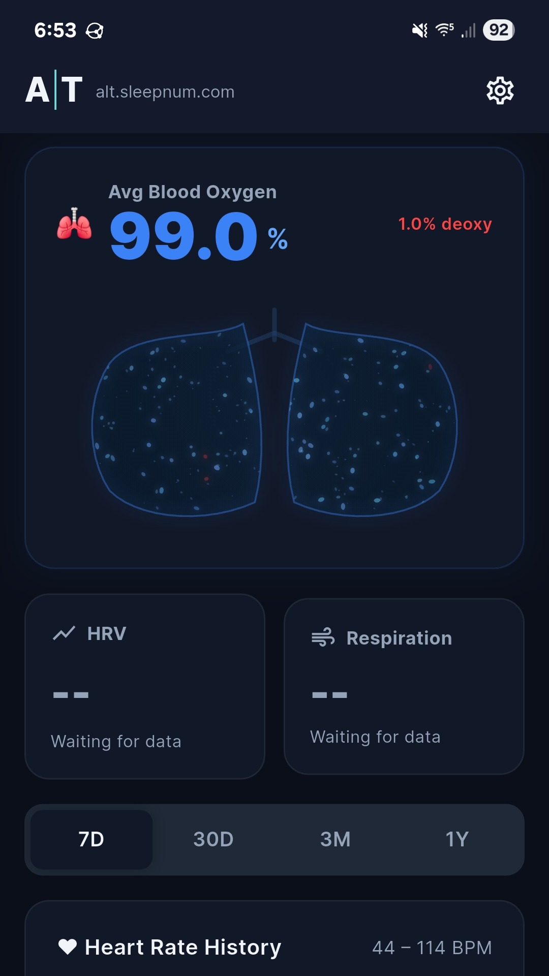A|T Sleep personal baseline view