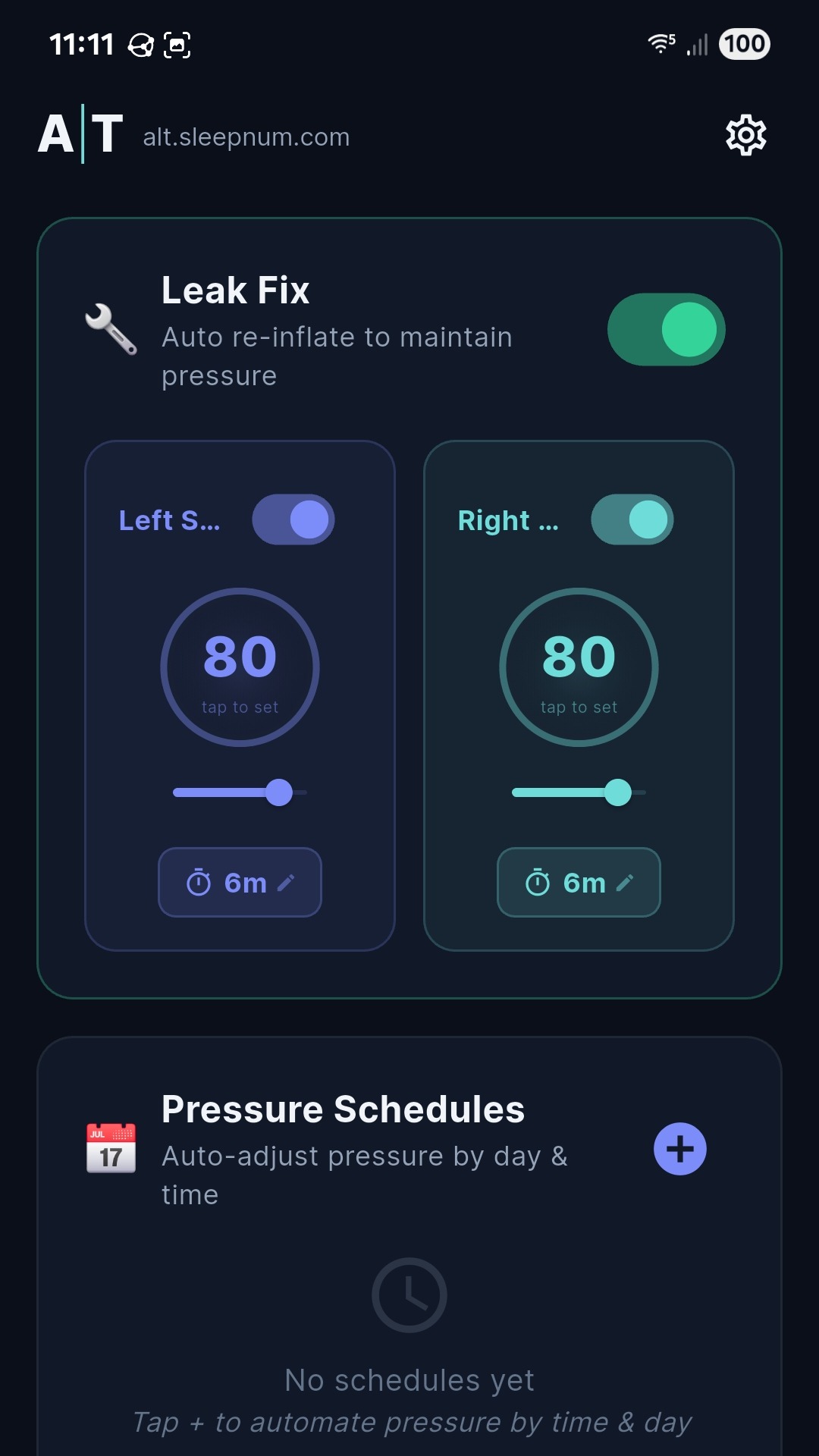 A|T Sleep leak and support tools